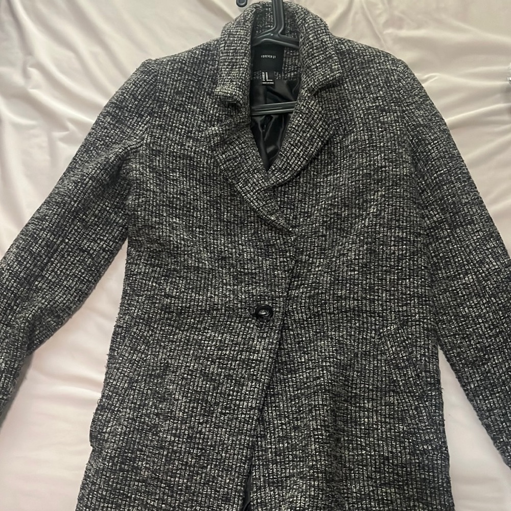 Forever 21 Grey Peacoat